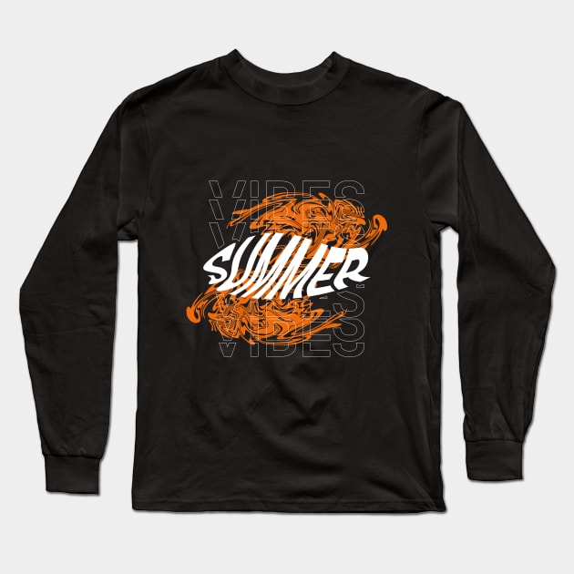 Summer Vibes Liquify Long Sleeve T-Shirt by HOWAM PROJECT